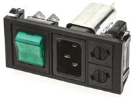 bzv03a062009 Bulgin 10A, 250 V ac Male Snap-In IEC Filter 2 Pole BZV03/A0620/09 2 Fuse