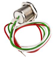 823-2763 RS PRO Capacitive Switch Momentary NC,Illuminated, Green, IP68 Brass