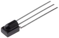 tsop38438 Vishay TSOP38438, 38kHz IR Receiver, 950nm, 45m Range, Through Hole, 5 x 4.8 x 6.95mm