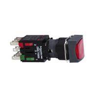 xb6cw4b2b Schneider Electric Harmony Series Illuminated Push Button Switch, Slow Break, Panel Mount, 16mm Cutout, SPST, Red LED,