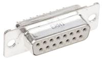 013551 Provertha TMC 15 Way Through Hole D-sub Connector Socket, 2.84mm Pitch, with 4-40 UNC Inserts