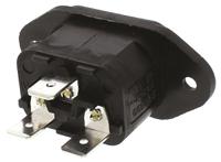px059063 Bulgin C16 Flange Mount IEC Connector Male, 10A, 250 V