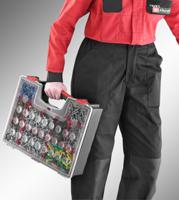 bpz8pb Facom 10 Cell Black PC, Adjustable Compartment Box, 422mm x 335mm x 106mm