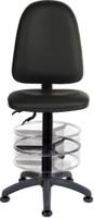 625-815 RS PRO Black Polyurethane Drafting Chair, 100kg Weight Capacity