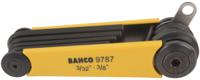 tahbe-9787 Bahco 7 piece Folding Imperial Hex Key Set, 3/32 → 3/8in