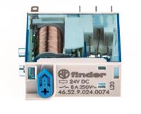 465290240074 Finder Plug In Relay, 24V dc Coil, 8A Switching Current, DPDT