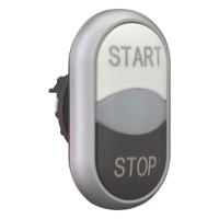 216708-m22-ddl-ws-gb1gb0 Eaton RMQ Titan M22 Series Black, White Momentary Push Button, 22mm Cutout, IP66