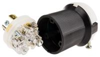 hbl2311 Hubbell USA Mains Plug, 20A Black, Cable Mount Nylon Screw, 125 V