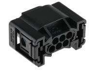 1-967616-1 TE Connectivity, Micro Quadlok System Automotive Connector Socket Black Cable Mount 6 Way, Crimp Termination