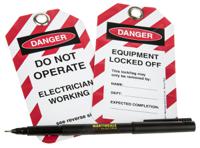 tag2 10 x 'Do Not Operate, Electrician Working, Equipment Locked Off' Lockout Tag