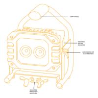 jcb-plt20-222v JCB Rechargeable LED Work Light, 2000 lumens, 100-240 V, IP65