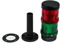 64924006 Werma KombiSIGN 71 Series Red/Green Signal Tower, 2 Lights, 24 V, Tube-mounted