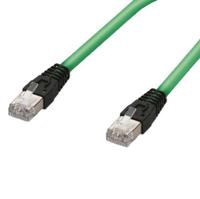 1920160200 F Lutze Ltd, 2m Cat5, Green RJ45 to Male RJ45 Male, Shielded, Terminated PVC Sheath