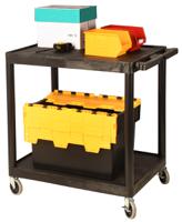 225-6003 RS PRO 2 Shelf PE Trolley Trolley, 810 x 610mm, 180kg Load