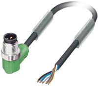 1669796 Phoenix Contact Right Angle Male 5 way M12 to Unterminated Sensor Actuator Cable, 1.5m