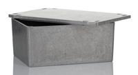 1590wcfl Hammond 1590 Series Natural Die Cast Aluminium Enclosure, IP65, Flanged, Natural Lid, 119.5 x 94 x 56.5mm