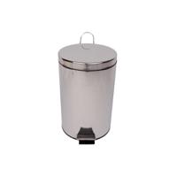 101713 Robert Scott 12L Stainless Steel Pedal Bin 12L Grey Pedal Steel Waste Bin
