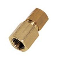 0114-06-10 Legris Brass Pipe Fitting, Straight Push Fit Compression Olive, Female BSPP 1/8in BSPP 1/8in 6mm