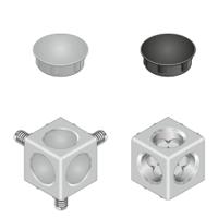 3842549864 Bosch Rexroth M6 Corner Cube Kit, Connecting Component, Strut Profile 30 mm, Groove Size 8mm