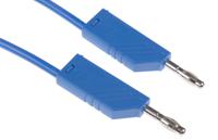 934060102 Hirschmann Test & Measurement Test lead, 16A, 60V dc, Blue, 50cm Lead Length