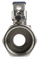 499-2824 RS PRO Stainless Steel Reduced Bore, 2 Way, Ball Valve, Threaded, BSPP 1 1/4in, 68bar Operating Pressure