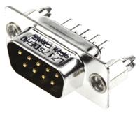 l717sdeh09p-ol2-rm5 Amphenol Communications Solutions L717SD 9 Way Panel Mount D-sub Connector Plug, 2.74mm Pitch, with 4-40 UNC, Threaded