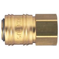 24kaiw21mpn Legris Nickel Plated Brass Female Pneumatic Quick Connect Coupling, 1/2 in Female 25mm Female Thread