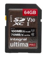 insdx64g-10070v30 Integral Memory 64 GB SDXC SD Card, Class 10, UHS-1 U3