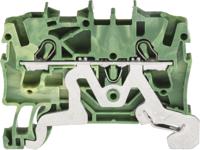 2002-1207 WAGO  TOPJOB S, 2002 Series Green/Yellow, 2.5mm², Single-Level, Push-In Cage Clamp Termination, ATEX, IECEx