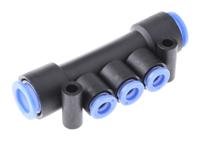 km13-06-10-3 SMC KM 3 Outlet Manifold Push In 10 mm Push In 6 mm