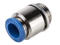 qs-g38-10-i Festo QS Series Straight Threaded Adaptor, G 3/8 Male to Push In 10 mm, Threaded-to-Tube Connection Style, 186113