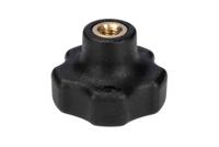 284-5422 RS PRO Black Thermoplastic Multiple Lobes Clamping Knob, M5, Female Insert