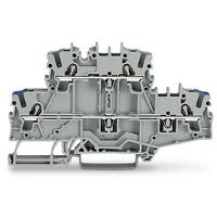 2002-2702 WAGO  TOPJOB S Series Grey, 2.5mm², 2-Level, Push In Termination, ATEX, CSA, IECEx