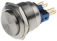 811-8471 RS PRO Push Button Switch, Momentary, Panel Mount, 22mm Cutout, SPDT, 250V ac, IP67