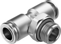 npqr-t-g38-q10 Festo NPQR Series T Fitting, G 3/8 Male to 10 mm, Threaded-to-Tube Connection Style, 8085695