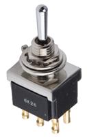 ftp0904 TE Connectivity Toggle Switch, Panel Mount, On-Off-On, DPDT, Solder Terminal, 250V