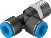 qstl-12-12 Festo Tee Threaded Adaptor, Push In 12 mm to Push In 12 mm, Threaded-to-Tube Connection Style, 153126