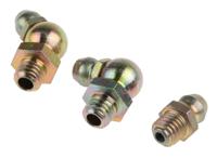 195-4037 RS PRO Grease Nipple Kit Contains H1 Straight 1/4 in BSF (x50); H2-45 1/4 in BSF (x50); H3-90 1/4 in BSF (x50); Box