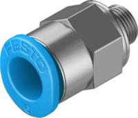 qsm-m5-6-100 Festo Straight Threaded Adaptor, M5 Male to Push In 6 mm, Threaded-to-Tube Connection Style, 130779
