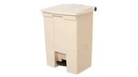 fg614500beig Rubbermaid Commercial Products Legacy Step-On 68L Beige Pedal Plastic Waste Bin
