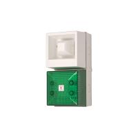 245240 Clifford & Snell YL40 Series Green Sounder Beacon, 48 V dc, IP65, Bulkhead, Flat Wall, 108dB at 1 Metre