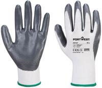 a310grwxxl Portwest A360 - Senti - Flex Glove Grey, White Elastane, Polyester Work Gloves, Size 2XL, Nitrile Foam Coating