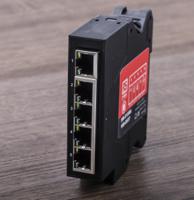 189-0537 RS PRO DIN Rail Mount Industrial Ethernet Switch, 5 RJ45 Ports, 1000Mbit/s Transmission, 5 → 30V dc
