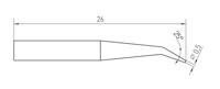 t0050110199 Weller RTMS 005 C X MS 0.5 mm Bent Conical Soldering Iron Tip for use with WXMPS-MS (Smart) Soldering Iron