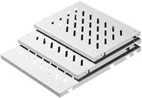 7184035 Rittal DK Series RAL7035 Shelf, 50kg Load, 671mm x 400mm