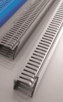 146-4873 RS PRO Grey Slotted Panel Trunking - Open Slot, W75 mm x D100mm, L2m, PVC