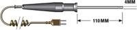 342-9016 RS PRO T Air Temperature Probe, 110mm Length, 4mm Diameter, +400 °C Max