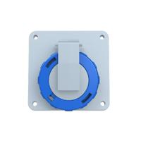 2cma166996r1000 Amphenol Industrial, 2CMA1 IP67, IP69 Blue Panel Mount Angled Industrial Power Socket, Rated At 16A, 250 V