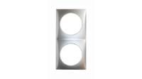 918262528 Berker Chrome 2 Gang Frame