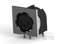 5212044-1 TE Connectivity 5 Pole Right Angle Din, 7.5A, 250 V ac, Keyed, Female, Through Hole